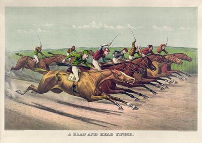 Una cabeza y un final de cabeza por Currier & Ives de Currier and Ives