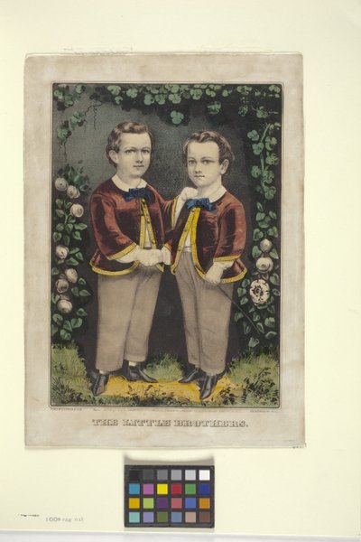 Pequeños hermanos (litografía coloreada a mano) de N. and Ives J.M. (1824 95) Currier