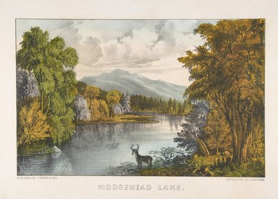 Lago Moosehead, Maine de Currier and Ives