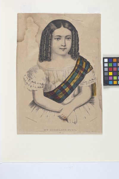 My Highland Girl (litografía coloreada a mano) de N. and Ives J.M. (1824 95) Currier