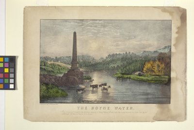 El agua del Boyne (litografía coloreada a mano) de N. and Ives J.M. (1824 95) Currier