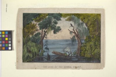 The Lake Of The Dismal Swamp (litografía coloreada a mano) de N. and Ives J.M. (1824 95) Currier