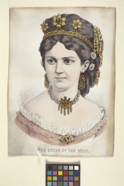 The Queen Of The West (litografía coloreada a mano) de N. and Ives J.M. (1824 95) Currier