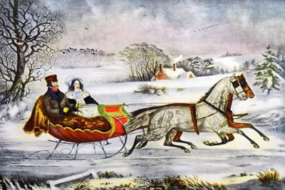 El camino, invierno de Currier and Ives