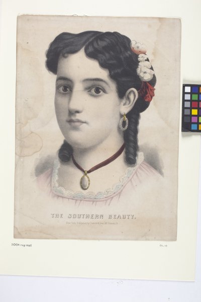 The Southern Beauty (litografía coloreada a mano) de N. and Ives J.M. (1824 95) Currier