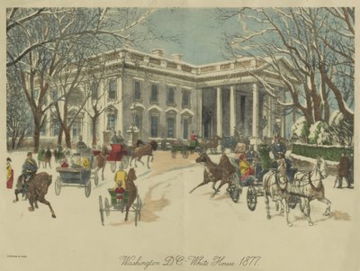 La Casa Blanca, Washington D.C. 1877 de Currier and Ives