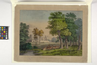 Windsor Castle And Park (litografía coloreada a mano) de N. and Ives J.M. (1824 95) Currier