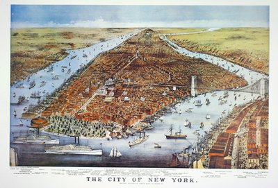 Ciudad de Nueva York de N. and Ives, J.M. Currier