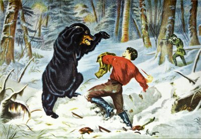La vida de un cazador. Un aprieto. de N. and Ives, J.M. Currier