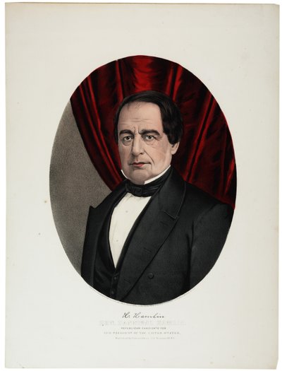 Hannibal Hamlin, 1860 de N. and Ives, J.M. Currier