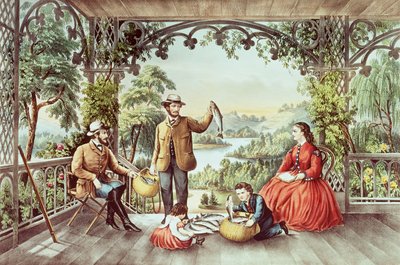 De vuelta del arroyo, Los pescadores afortunados de N. and Ives, J.M. Currier