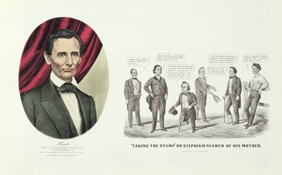 Hon. Abraham Lincoln, 16º Presidente de los Estados Unidos, 1860 de N. and Ives, J.M. Currier