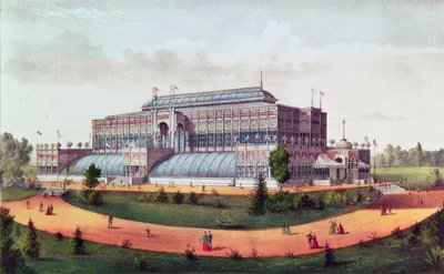 Horticultural Hall, Gran Exposición del Centenario de los Estados Unidos 1876 de N. and Ives, J.M. Currier