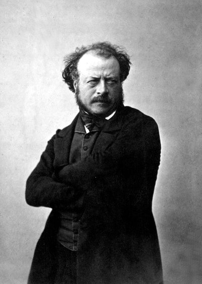 Escultor francés Auguste Preault, fotografiado por Nadar, c.1854 de Nadar