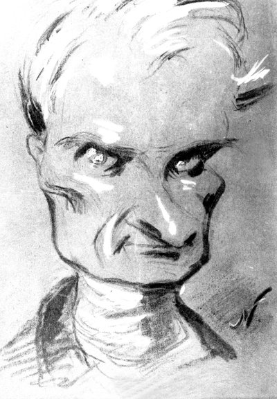 Retrato del escritor francés Prosper Merimee (1803-1870), dibujo de Nadar de Nadar