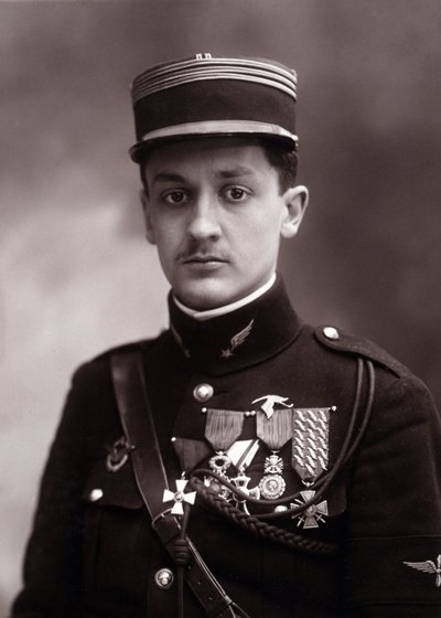 Retrato de Georges Guynemer (1894-1917), piloto de guerra francés que murió en la Primera Guerra Mundial 1914-1918 (foto) de Nadar