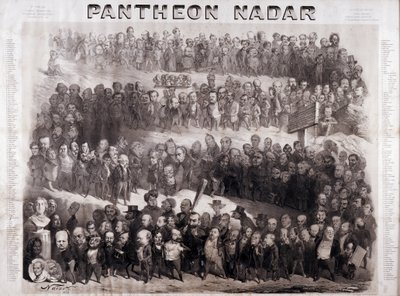El Panteón Nadar representando las grandes figuras históricas del siglo XIX (personalidades intelectuales y políticas) de Nadar