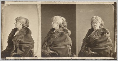 Retrato de Ernestine Nadar, esposa del artista, vestida con una estola de piel de Nadar