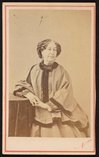 Retrato de George Sand (1804 - 1876), escritora francesa, en el estudio de Nadar