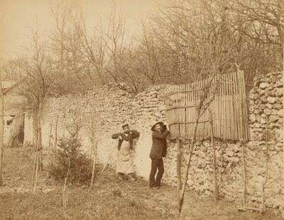 Ermitage de Sénart, jardinero y Jules Belaube de Nadar [Gaspard Félix Tournachon]