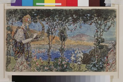 Cuento de honorarios. Obra de Nadezhda Sergeyevna Psishcheva (1881-1913), acuarela y tinta sobre papel de Nadezhda Psishcheva
