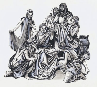 Aquiles y Ulises (gouache sobre papel) de Nadir Quinto