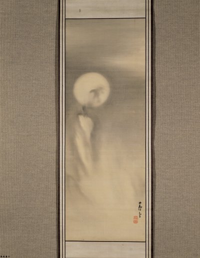 Luna sobre Takigoshi de Nagasawa Rosetsu