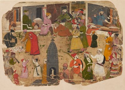 Un alboroto en el bazar, 1750-1760 de Nainsukh