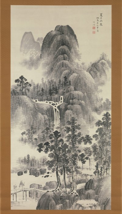 Arroyo de montaña en un día de verano, siglo XIX de Nakabayashi Chikuto