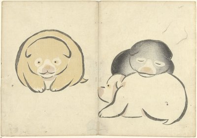 Tres perros jóvenes
Álbum de fotos de Korin (título de la serie)
Korin gafu (título de la serie) de Nakamura Hochu