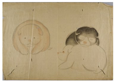 Cachorros del álbum Un Álbum de Imágenes de Korin de Nakamura Hochu