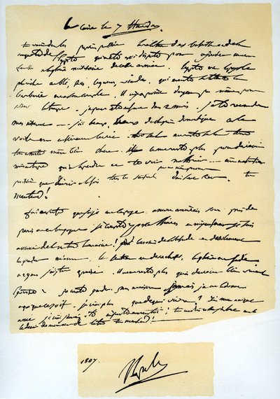 Carta de Napoleón Bonaparte a su hermano José, 25 de julio de 1798 de Napoleon Bonaparte I