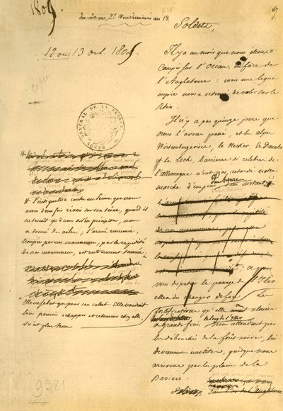 Proclamación al ejército, 13 de octubre de 1805, 1921 de Napoleon Bonaparte I