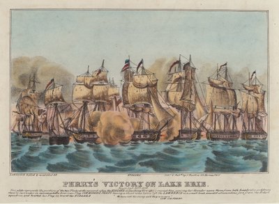 La victoria de Perry en el lago Erie de Napoleon Sarony