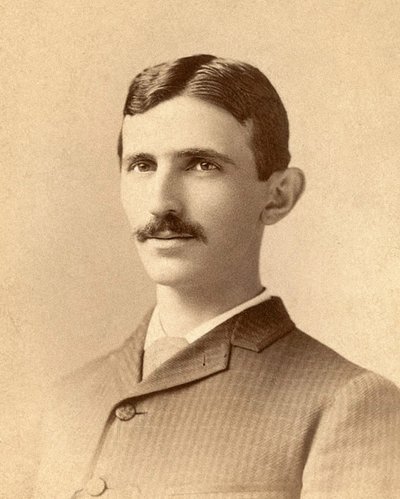 Retrato de Nikola Tesla c.1885 de Napoleon Sarony