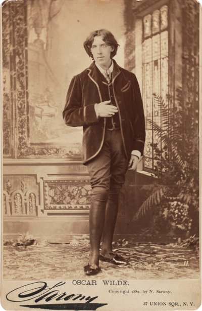 Retrato de Oscar Wilde 1854-1900, 1882 de Napoleon Sarony