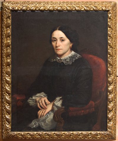 Retrato de una dama (óleo sobre lienzo) de Narciso Malatesta