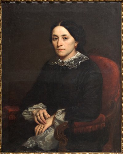 Retrato de una dama (óleo sobre lienzo) de Narciso Malatesta