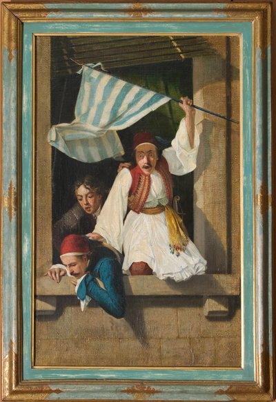 Escena de la revolución griega (óleo sobre lienzo) de Narciso Malatesta