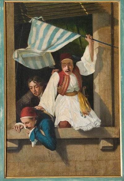 Escena de la revolución griega (óleo sobre lienzo) de Narciso Malatesta