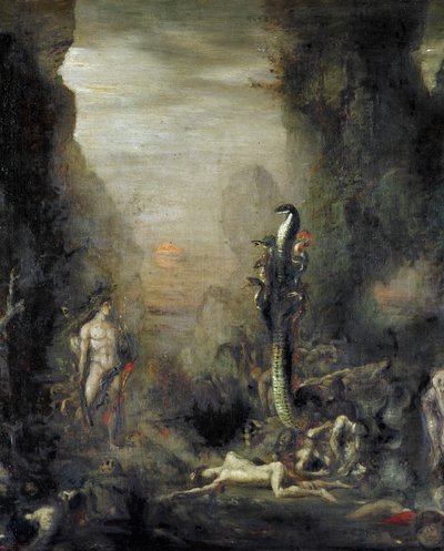 Hércules y la Hidra de Lerna, después de Gustave Moreau, c.1876 de Narcisse Berchere