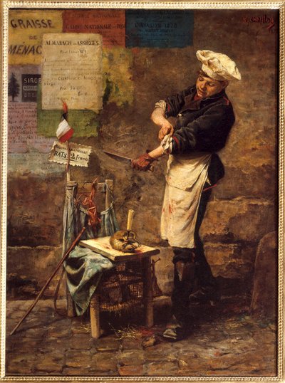 El vendedor de ratas durante el asedio de París en 1870 de Narcisse Chaillou