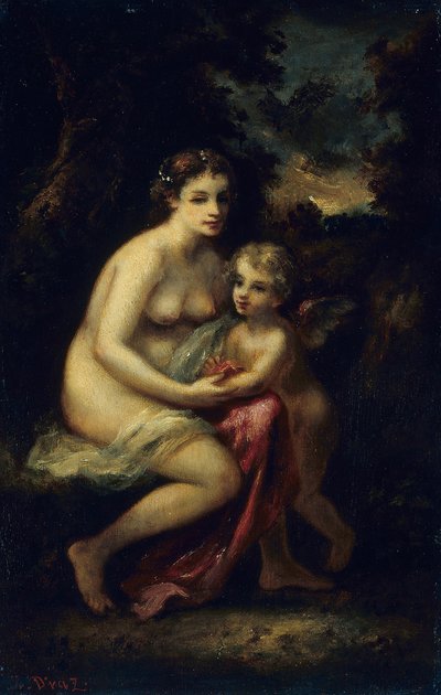 Educación de Cupido de Narcisse Virgile Diaz de la Peña