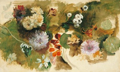 Estudios de varias flores de Narcisse Virgile Diaz de la Peña
