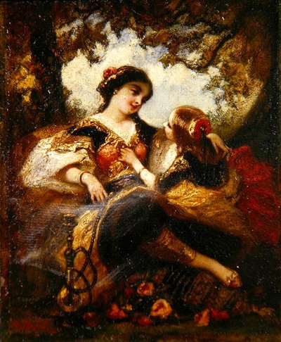 Madre e hijo turcos, c.1844-60 de Narcisse Virgile Diaz de la Peña
