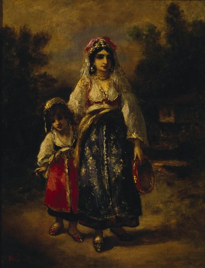 Mujer y Niña de Narcisse Virgile Diaz de la Peña