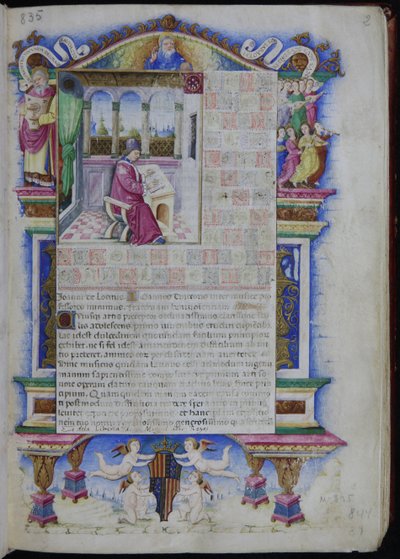 Retrato de Johannes Tinctoris De Opus musices Joannis Tinctoris, 1483 de Nardo Rapicano