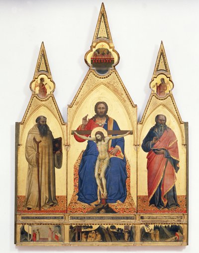 La Santísima Trinidad con San Romualdo y San Andrés de Nardo di Cione Orcagna