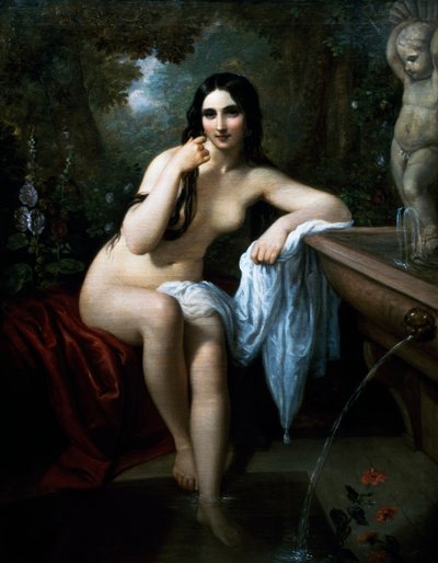 Ninfa en el baño de Natale Schiavoni
