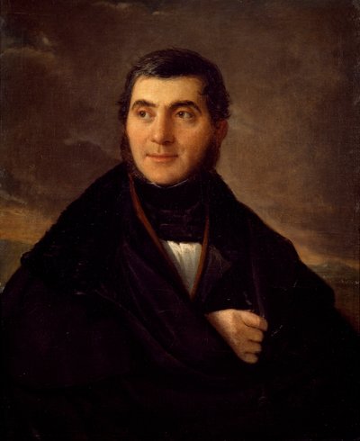 Retrato de Sante Giacomelli, por Natale Schiavoni, ca 1830 de Natale Schiavoni